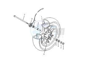 YP MAJESTY 150 drawing FRONT WHEEL