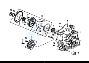 FIDDLE II 50 (25 KM/H) (AF05W4-NL) (E4) (L8-M0) drawing R CARNK CASE-OIL PUMP ASSY