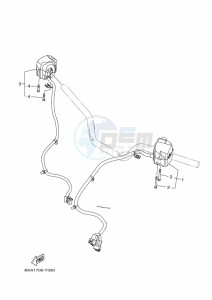 YP125RA XMAX 125 (BMJ1) drawing HANDLE SWITCH & LEVER