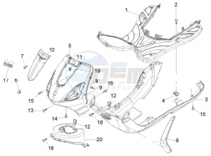 Fly 50 4t drawing Front shield-foot board-spoiler