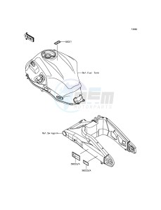 VERSYS 650 ABS KLE650FGF XX (EU ME A(FRICA) drawing Labels