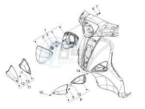 Liberty 125 4t Delivery e3 Single drawing Front headlamps - Turn signal lamps