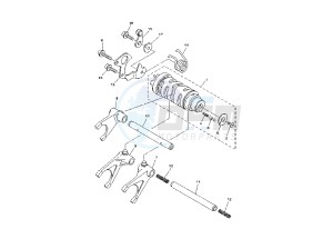 TDM ABS 900 drawing SHIFT CAM - FORK