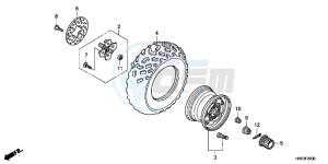 TRX500FED TRX500FE Europe Direct - (ED) drawing FRONT WHEEL