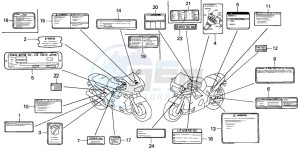 CBR600F2 drawing CAUTION LABEL