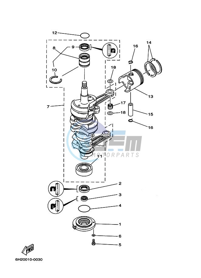 CRANKSHAFT--PISTON