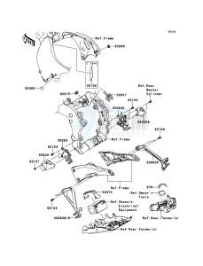 NINJA_ZX-10R ZX1000JEF FR XX (EU ME A(FRICA) drawing Frame Fittings