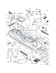 JET SKI ULTRA LX JT1500KCF EU drawing Hull