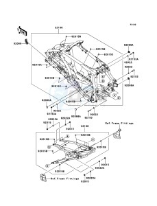 KFX450R KSF450B8F EU drawing Frame