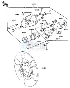 KZ 440 D [LTD BELT] (D2-D5) [LTD BELT] drawing FRONT BRAKE -- KZ440-D2_D3_D4- -