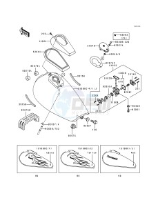 ZL 600 B [ELIMINATOR 600] (B2-B3) [ELIMINATOR 600] drawing FUEL TANK