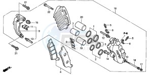 FES250 FORESIGHT drawing FRONT BRAKE CALIPER