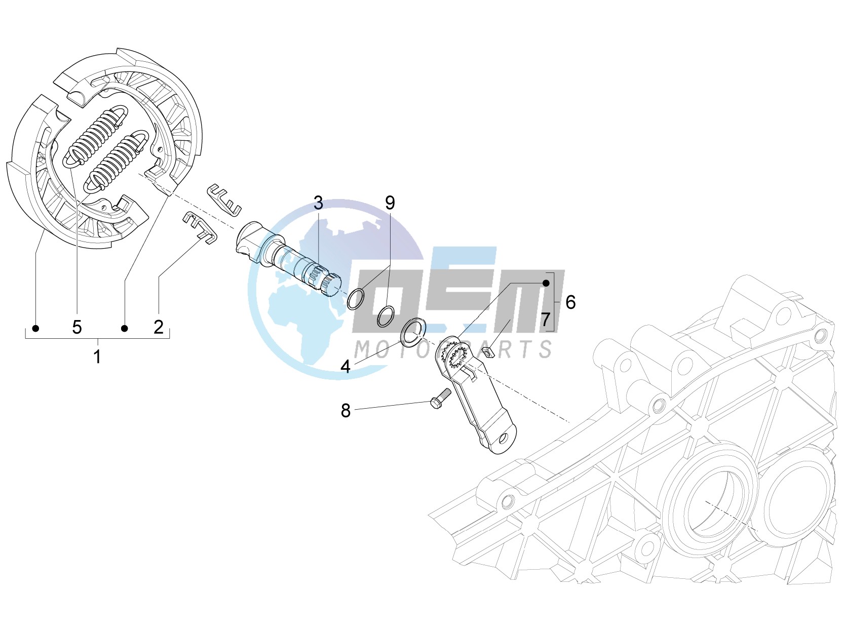 Rear brake - Brake jaw