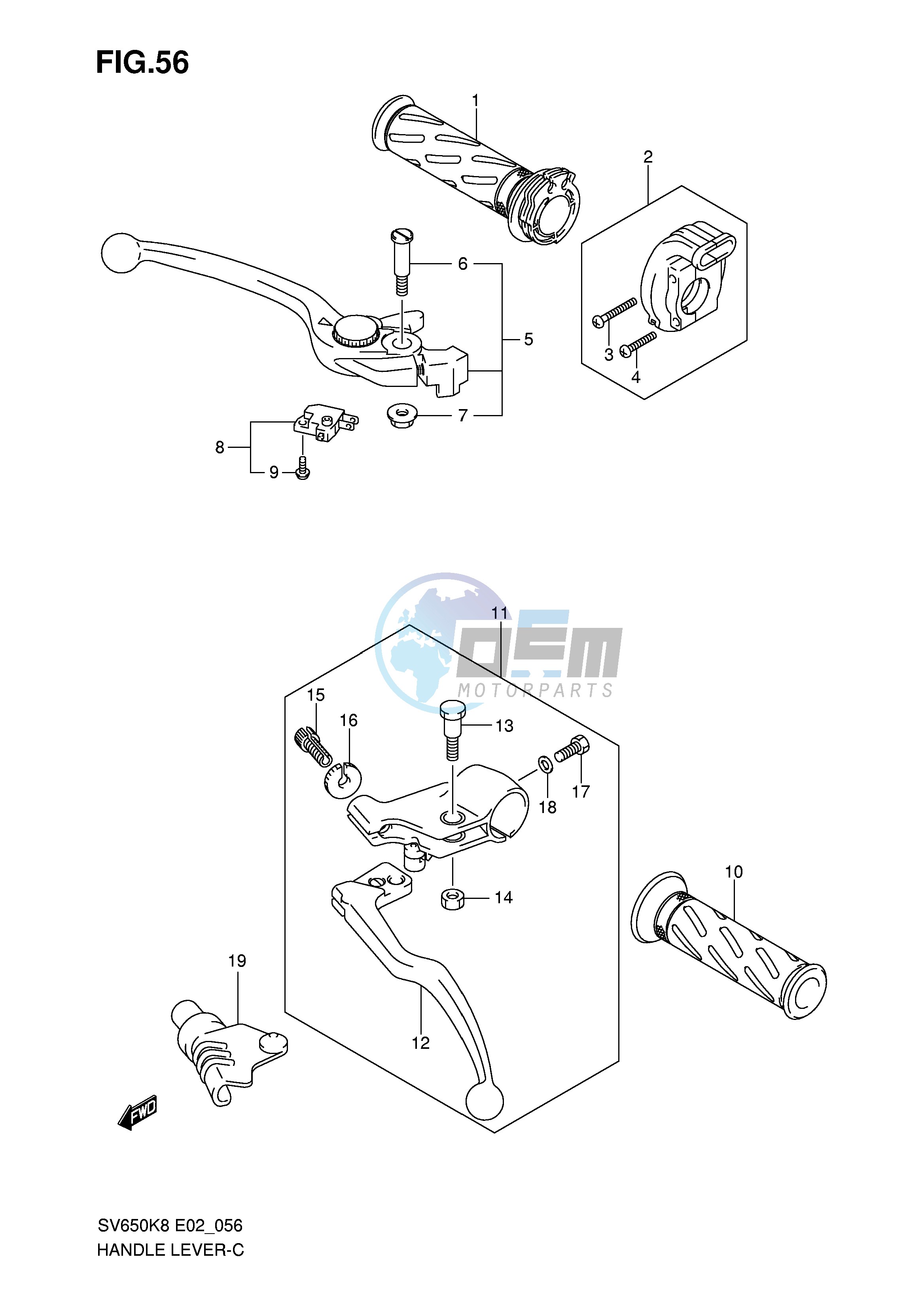 HANDLE LEVER (MODEL K8 K9)