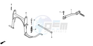 SFX50SMM drawing STAND/KICK STARTER ARM