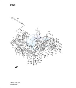 AN400Z drawing CRANKCASE (AN400ZAL1 E19)