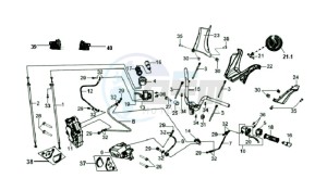 GTS 250 EURO 2 drawing FRONT FORK/ FRONT WHEEL / FRONT FENDER