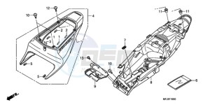 CBR600RR9 France - (F / CMF MME SPC) drawing REAR COWL