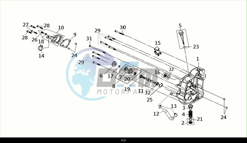 R.CRANK CASE COVER