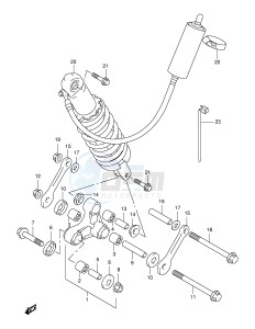 XF650 (E2) drawing REAR CUSHION LEVER