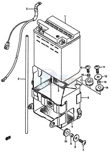 GSX-R750 (F-G-H) drawing BATTERY