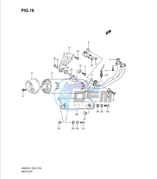 MUFFLER (AN650AL1 E19)