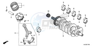 CBR600RAD CBR600RR ABS UK - (E) drawing CRANKSHAFT/PISTON