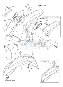 WR450F (1DXD 1DXB 1DXC 1DXE) drawing FENDER 1