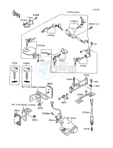 VN 1500 A [VULCAN 88] (A6-A9) [VULCAN 88] drawing IGNITION SWITCH_LOCKS_REFLECTORS