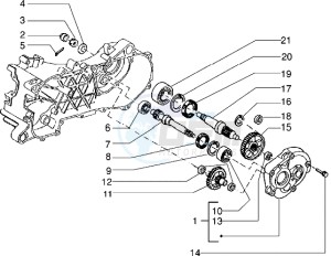 NTT 50 equel to Piaggio NRG mc1 drawing Rear wheel shaft