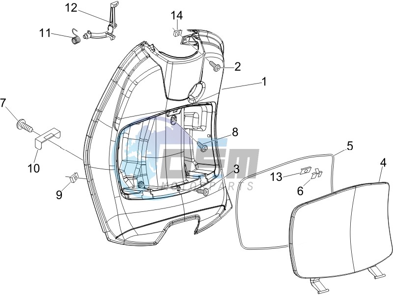 Front glovebox - Knee-guard panel