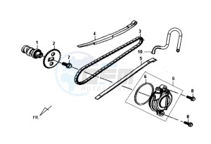 TONIK 50 drawing CHAIN / CHAIN TENSIONER / CHAIN GUIDE