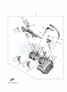 YXE1000EW YX10ERPAN (B4MF drawing THROTTLE BODY ASSY 1