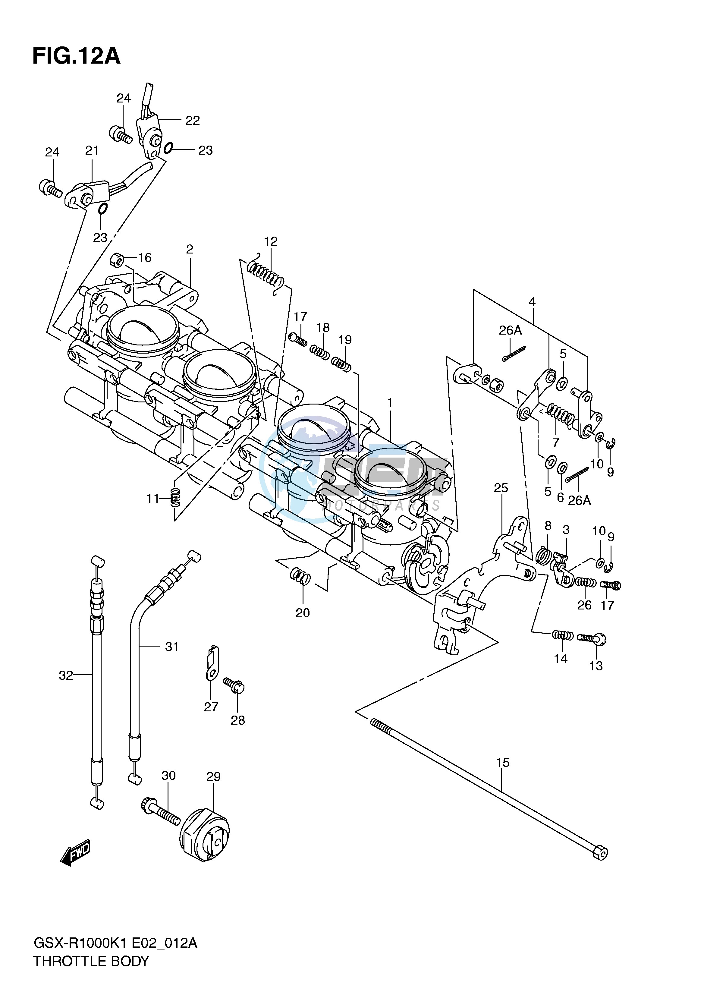 THROTTLE BODY (GSX-R1000K2)