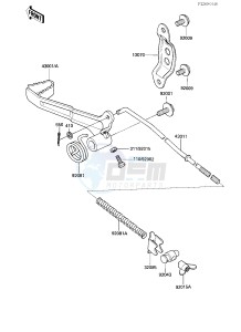 KDX 200 A [KDX200] (A1-A3) [KDX200] drawing BRAKE PEDAL