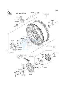 ZX 1000 E [NINJA ZX-10R] (E8F-E9FA) 0E8F drawing REAR WHEEL_CHAIN