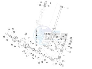 946 125 4T 3V ABS ARMANI (EMEA, APAC) drawing Fork/steering tube - Steering bearing unit