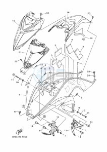 YFM700R (BCX7) drawing FRONT FENDER