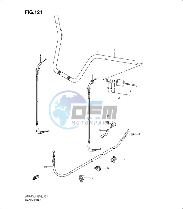 HANDLEBAR (AN650AL1 E24)