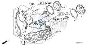 CBR1000RRA Korea - (KO) drawing HEADLIGHT