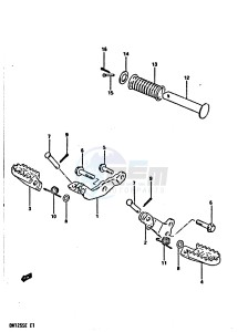 DR125S (E2) drawing FOOTREST