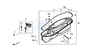 Joymax 300i ABS drawing HELMET BOX