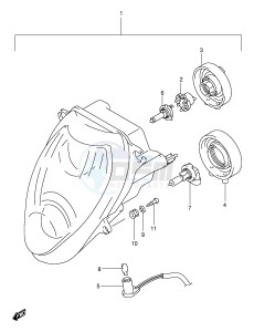 GSX1300R (E2) Hayabusa drawing HEADLAMP (E19,P37)