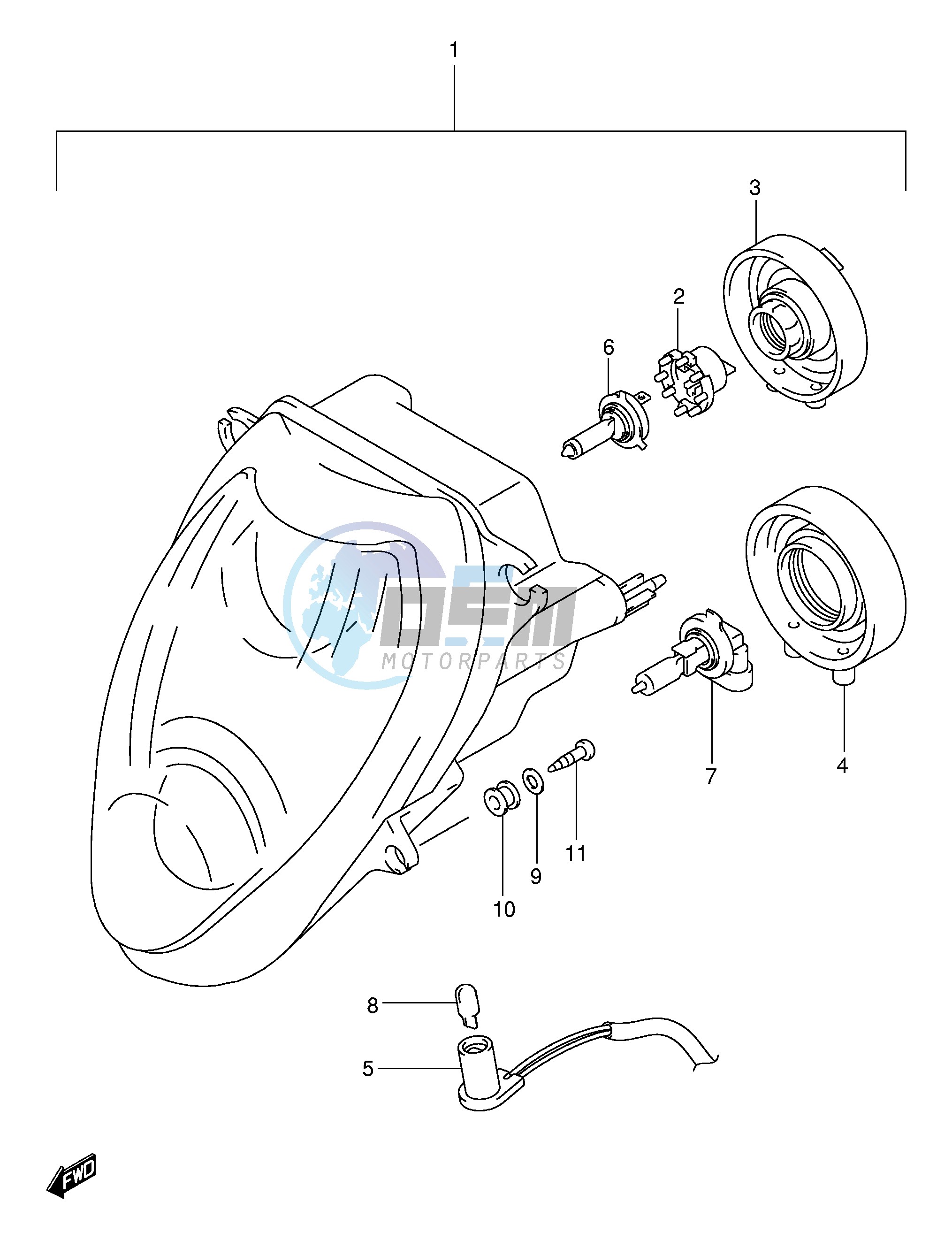 HEADLAMP (E19,P37)