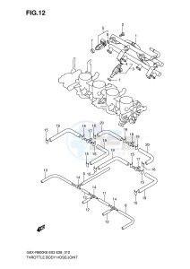 GSX-R600 (E3-E28) drawing THROTTLE BODY HOSE JOINT