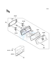 KVF650_4X4 KVF650DBF EU GB drawing Taillight(s)