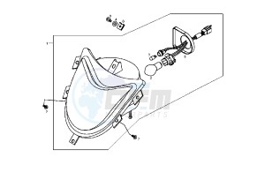 DXR QUAD - 200 cc drawing HEADLIGHT