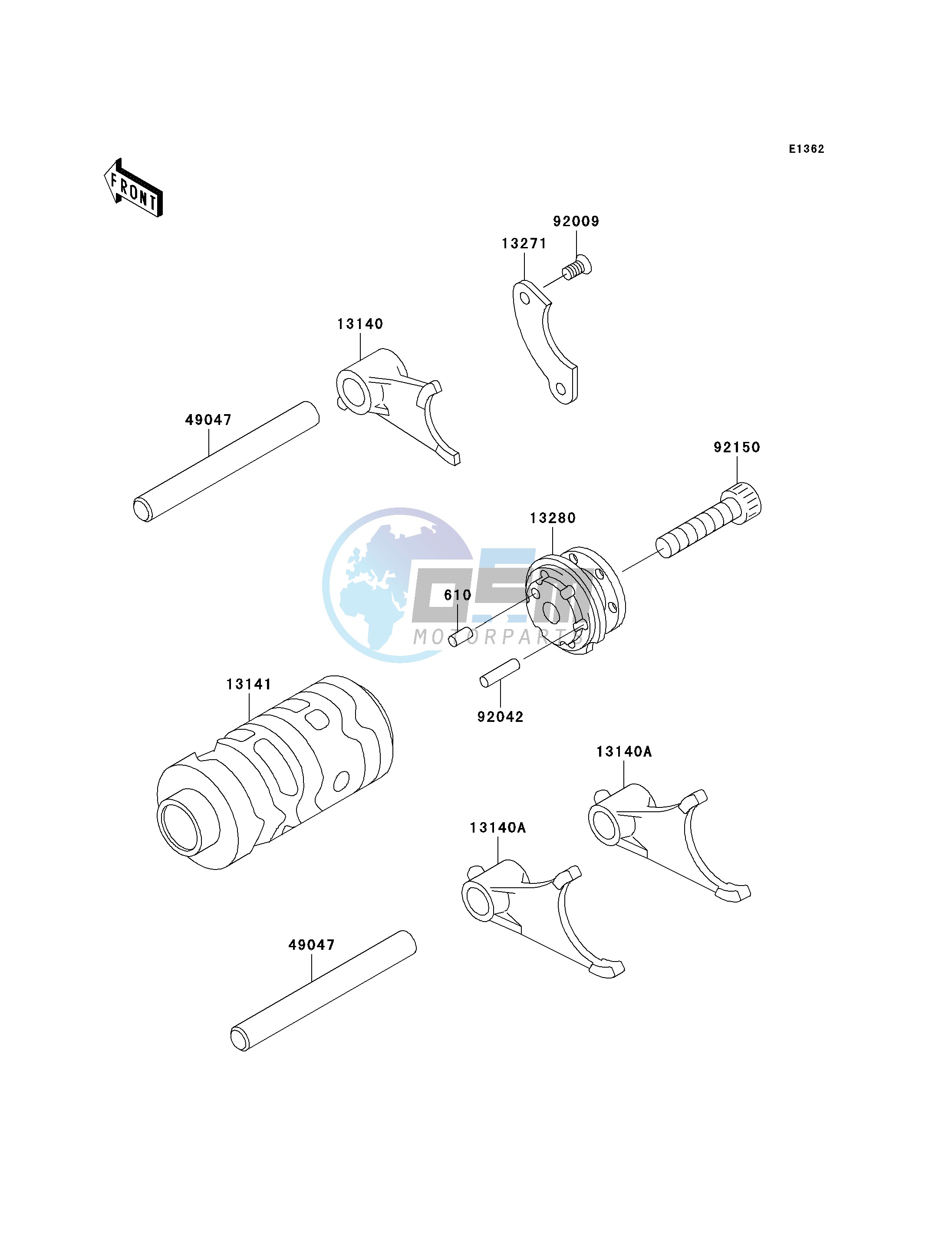 GEAR CHANGE DRUM_SHIFT FORK-- S- -