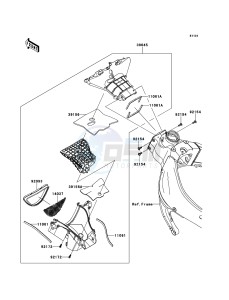 NINJA ZX-6R ZX600RBF FR GB XX (EU ME A(FRICA) drawing Air Duct