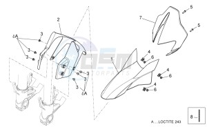 Dorsoduro 750 Factory - ABS drawing Front body - Front mudguard